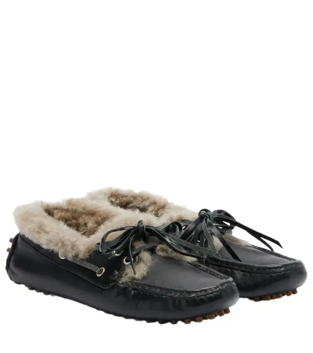 Monili shearling boat shoes Monili shearling boat shoes
