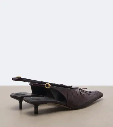 Jacquemus Cubisto croc-effect leather slingback pumps | Thumbnail 4 Jacquemus Cubisto croc-effect leather slingback pumps | Thumbnail 4