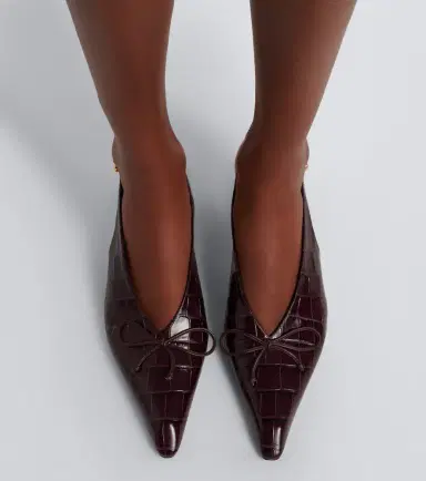 Jacquemus Cubisto croc-effect leather slingback pumps | Thumbnail 5 Jacquemus Cubisto croc-effect leather slingback pumps | Thumbnail 5
