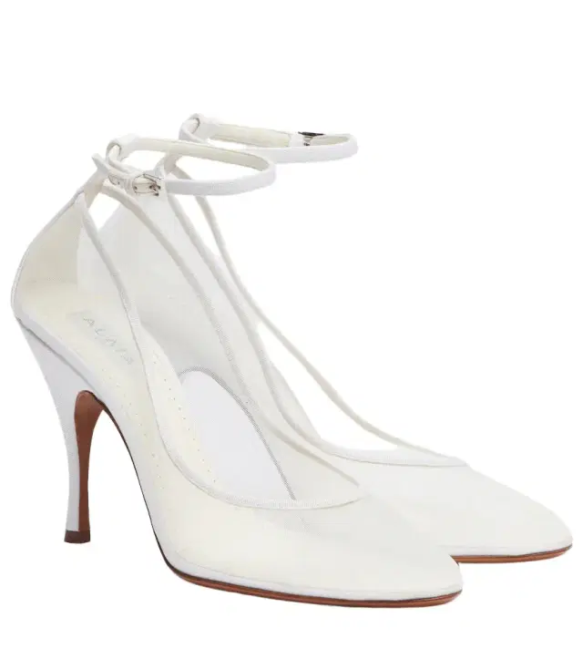 Alaïa Alaïa Grosgrain-trimmed mesh pumps