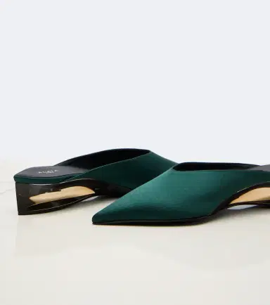 Alaïa Alaïa Invisible satin wedge mules | Thumbnail 4