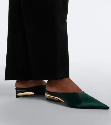Alaïa Alaïa Invisible satin wedge mules | Thumbnail 7