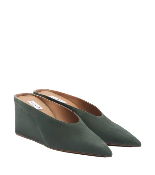 Alaïa Alaïa Cube suede wedge mules