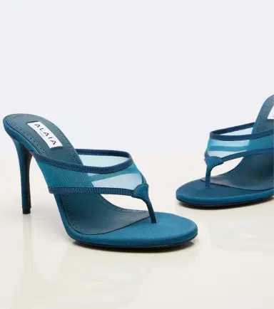 Alaïa Alaïa Infra tulle thong sandals | Thumbnail 4