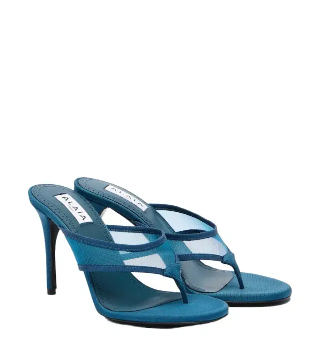 Alaïa Alaïa Infra tulle thong sandals