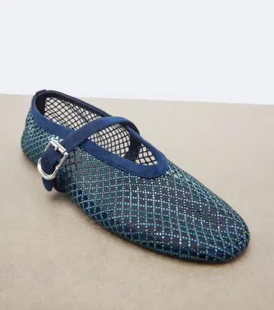 Alaïa Alaïa Embellished suede-trimmed Mary Jane flats | Thumbnail 3 Alaïa Alaïa Embellished suede-trimmed Mary Jane flats | Thumbnail 3