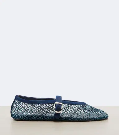 Alaïa Alaïa Embellished suede-trimmed Mary Jane flats | Thumbnail 4 Alaïa Alaïa Embellished suede-trimmed Mary Jane flats | Thumbnail 4