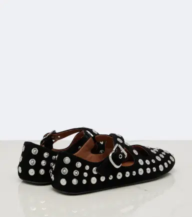 Alaïa Alaïa Studded suede ballet flats | Thumbnail 3 Alaïa Alaïa Studded suede ballet flats | Thumbnail 3