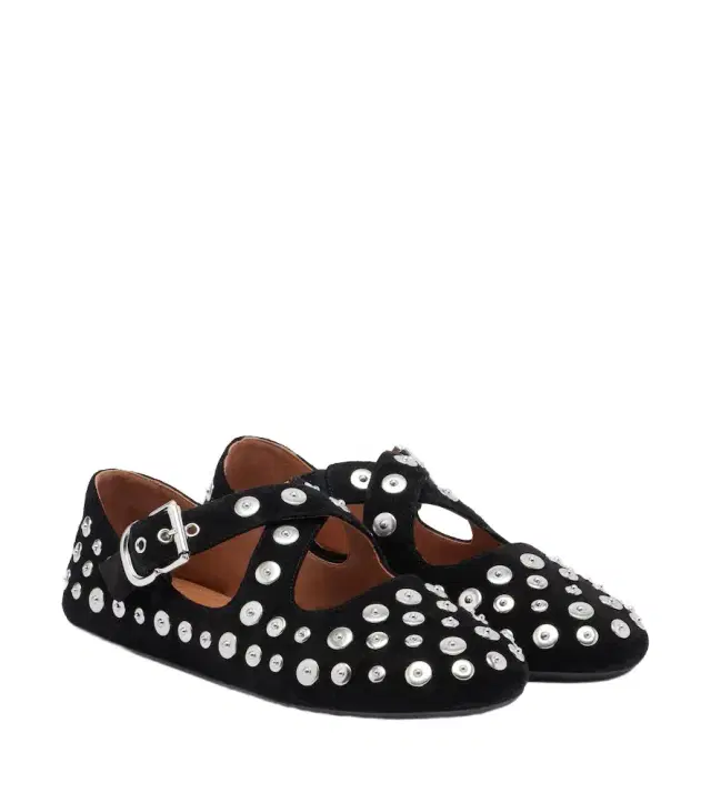Alaïa Alaïa Studded suede ballet flats
