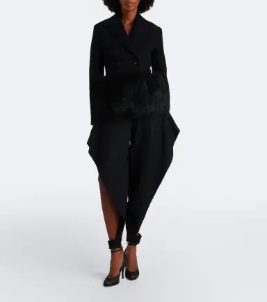 Alaïa Alaïa Draped wool-blend pants | Thumbnail 3
