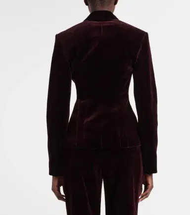 Alaïa Alaïa Double-breasted cotton velvet jacket | Thumbnail 2 Alaïa Alaïa Double-breasted cotton velvet jacket | Thumbnail 2
