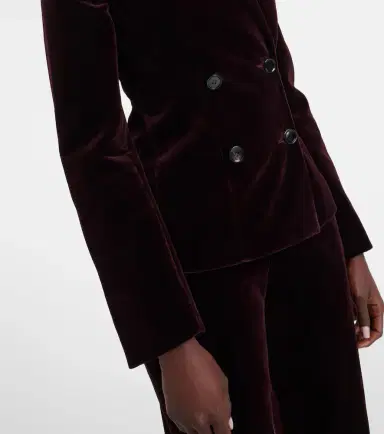 Alaïa Alaïa Double-breasted cotton velvet jacket | Thumbnail 3 Alaïa Alaïa Double-breasted cotton velvet jacket | Thumbnail 3