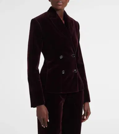 Alaïa Alaïa Double-breasted cotton velvet jacket | Thumbnail 5 Alaïa Alaïa Double-breasted cotton velvet jacket | Thumbnail 5