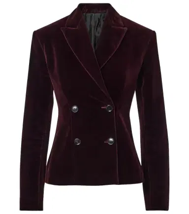 Alaïa Alaïa Double-breasted cotton velvet jacket | Thumbnail 1 Alaïa Alaïa Double-breasted cotton velvet jacket | Thumbnail 1