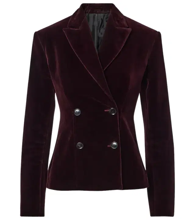 Alaïa Alaïa Double-breasted cotton velvet jacket