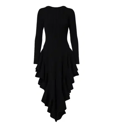 Alaïa Alaïa Ruffled wool-blend midi dress | Thumbnail 1
