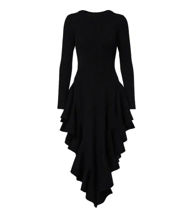 Alaïa Alaïa Ruffled wool-blend midi dress