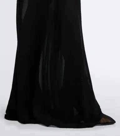 Alaïa Alaïa Strapless jersey and mesh maxi dress | Thumbnail 3