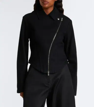 Alaïa Alaïa Denim biker jacket | Thumbnail 4 Alaïa Alaïa Denim biker jacket | Thumbnail 4