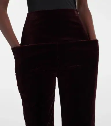 Alaïa Alaïa Cotton velvet straight pants | Thumbnail 3 Alaïa Alaïa Cotton velvet straight pants | Thumbnail 3