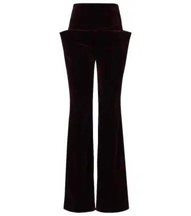 Alaïa Alaïa Cotton velvet straight pants | Thumbnail 1 Alaïa Alaïa Cotton velvet straight pants | Thumbnail 1
