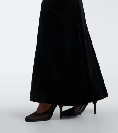 Alaïa Alaïa Cotton velvet maxi skirt | Thumbnail 3 Alaïa Alaïa Cotton velvet maxi skirt | Thumbnail 3