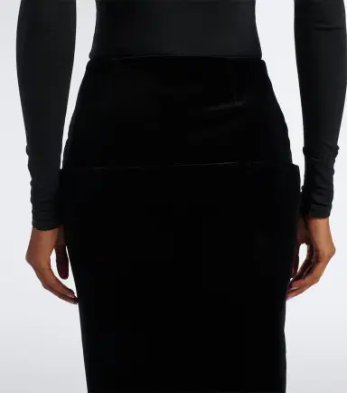 Alaïa Alaïa Cotton velvet maxi skirt | Thumbnail 5 Alaïa Alaïa Cotton velvet maxi skirt | Thumbnail 5