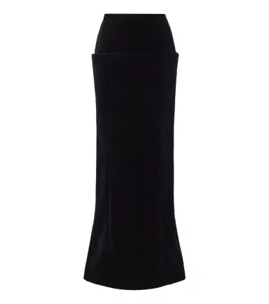 Alaïa Alaïa Cotton velvet maxi skirt | Thumbnail 1 Alaïa Alaïa Cotton velvet maxi skirt | Thumbnail 1