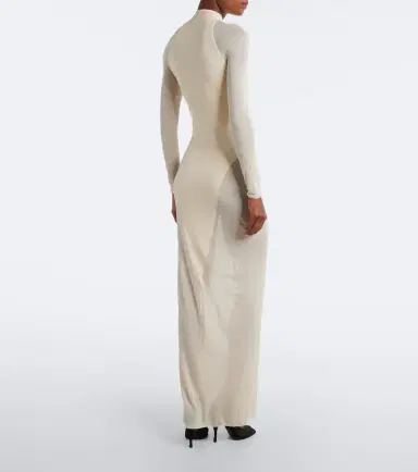 Alaïa Alaïa Semi-sheer jersey maxi dress | Thumbnail 2
