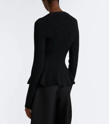 Alaïa Alaïa Peplum wool-blend top | Thumbnail 2