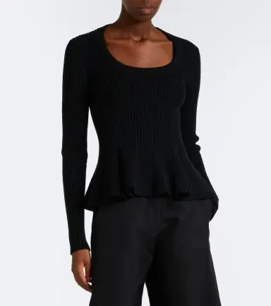 Alaïa Alaïa Peplum wool-blend top | Thumbnail 3