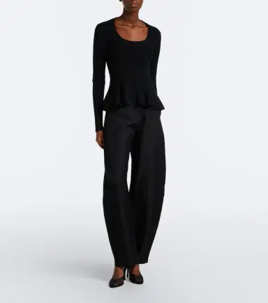 Alaïa Alaïa Peplum wool-blend top | Thumbnail 4