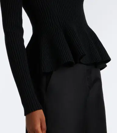 Alaïa Alaïa Peplum wool-blend top | Thumbnail 6