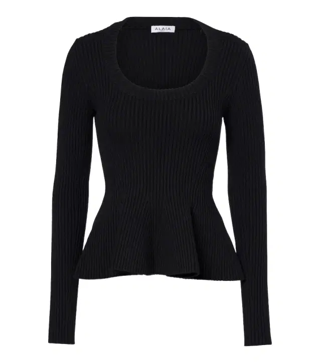 Alaïa Alaïa Peplum wool-blend top