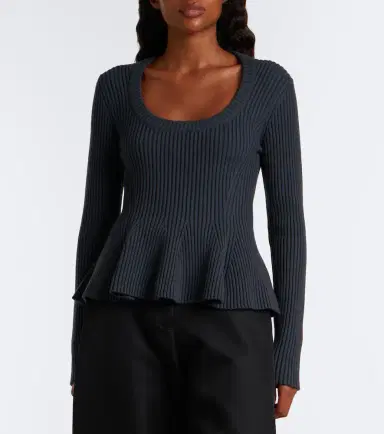 Alaïa Alaïa Peplum wool-blend top | Thumbnail 2
