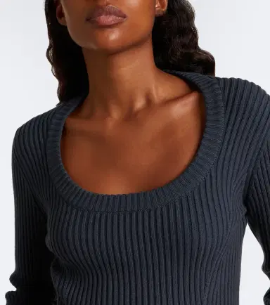 Alaïa Alaïa Peplum wool-blend top | Thumbnail 3
