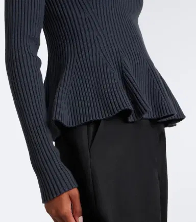 Alaïa Alaïa Peplum wool-blend top | Thumbnail 4