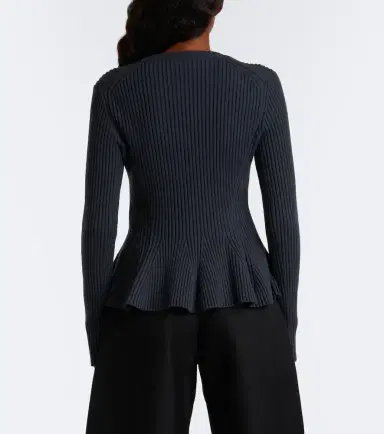 Alaïa Alaïa Peplum wool-blend top | Thumbnail 6
