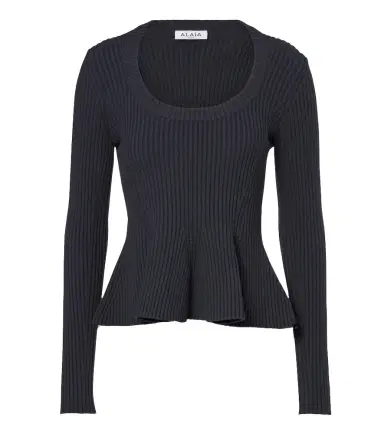 Alaïa Alaïa Peplum wool-blend top | Thumbnail 1