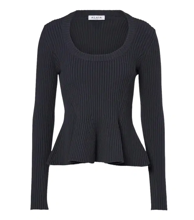 Alaïa Alaïa Peplum wool-blend top