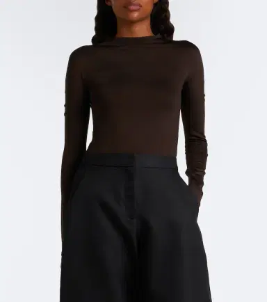 Alaïa Alaïa Silk-blend jersey bodysuit | Thumbnail 3