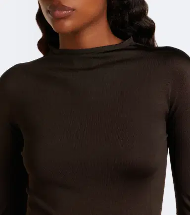 Alaïa Alaïa Silk-blend jersey bodysuit | Thumbnail 4