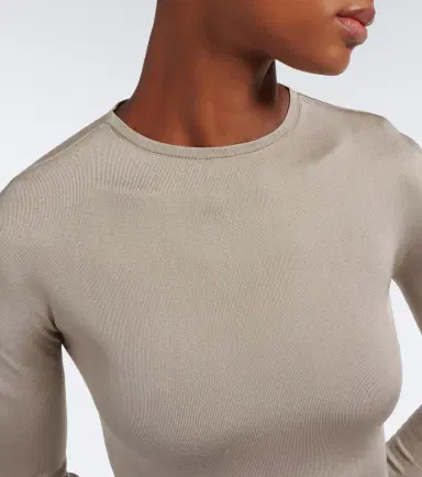 Alaïa Alaïa Silk-blend bodysuit | Thumbnail 4