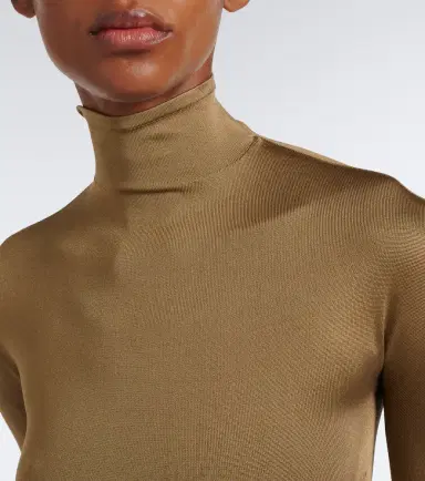 Alaïa Alaïa Turtleneck silk-blend bodysuit | Thumbnail 4