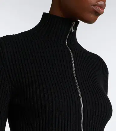 Alaïa Alaïa Peplum wool-blend zip-up cardigan | Thumbnail 3
