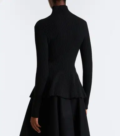 Alaïa Alaïa Peplum wool-blend zip-up cardigan | Thumbnail 6
