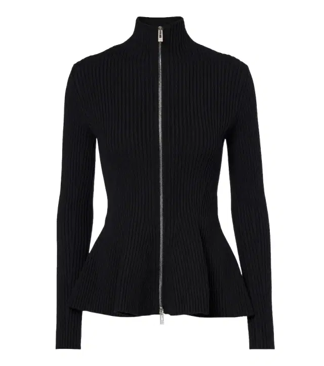Alaïa Alaïa Peplum wool-blend zip-up cardigan