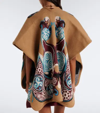 La DoubleJ Alchemy jacquard wool cape | Thumbnail 5