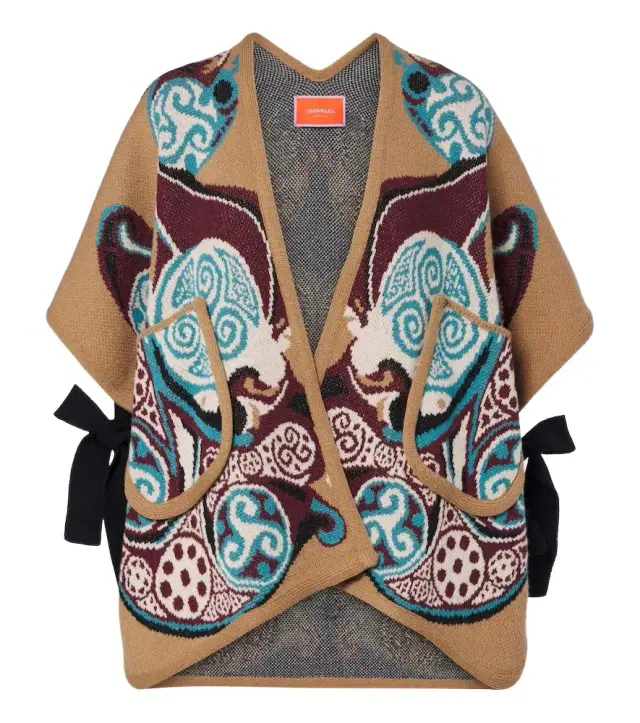 La DoubleJ Alchemy jacquard wool cape