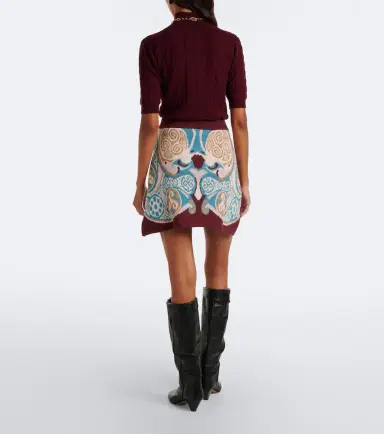 La DoubleJ Alchemy jacquard wool miniskirt | Thumbnail 3